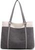 Tote Bag for A4 Large Shoulder Shoulder Bag [manukori] Women, Canvas, Size, Capacity, Bag, (grey)
