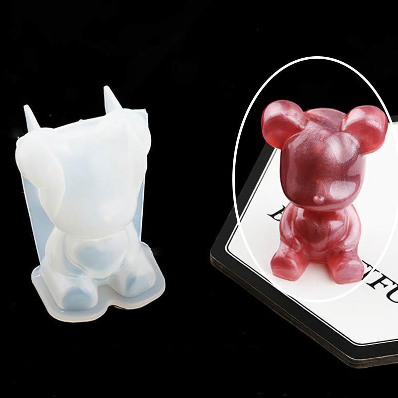 3d силиконовая форма Diy Геометрия стерео медведь олень кошка форма для животных форма для украшения торта инструменты орнамент форма эпоксидная форма