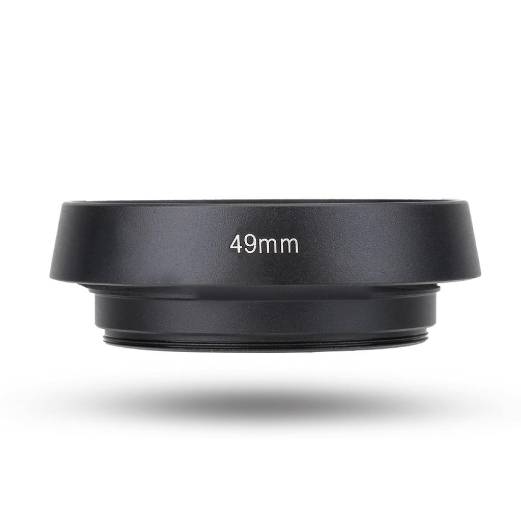Легкая металлическая вентилируемая бленда объектива камеры с колпачком (49мм)