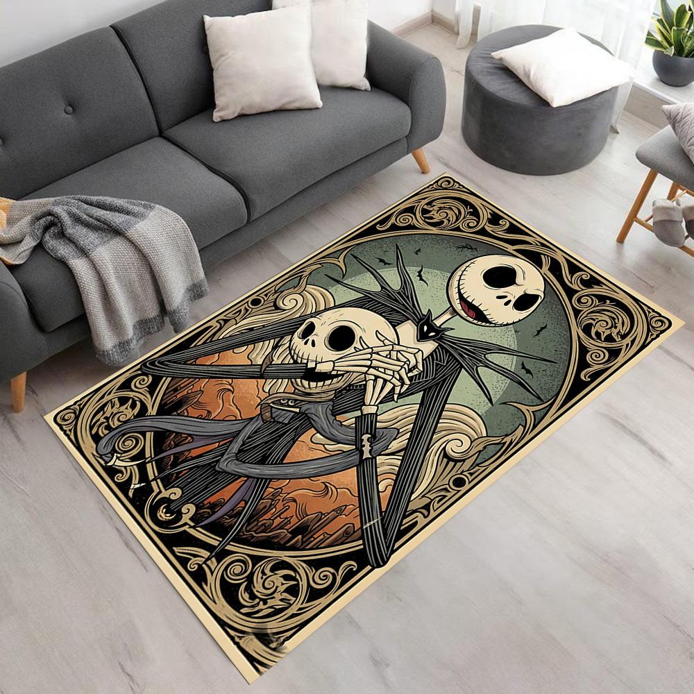 Jack Skellington Area Rug Design for Hallway Living Rooms Bedrooms Foyer Anti-slip Rug Office home decor Best for Christmas