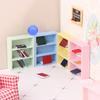 1/12 Dollhouse Mini Wall Cabinet Storage Shelves Dollhouse Furniture Decor Toys Dolls House Accessories Micro Scene Ornament