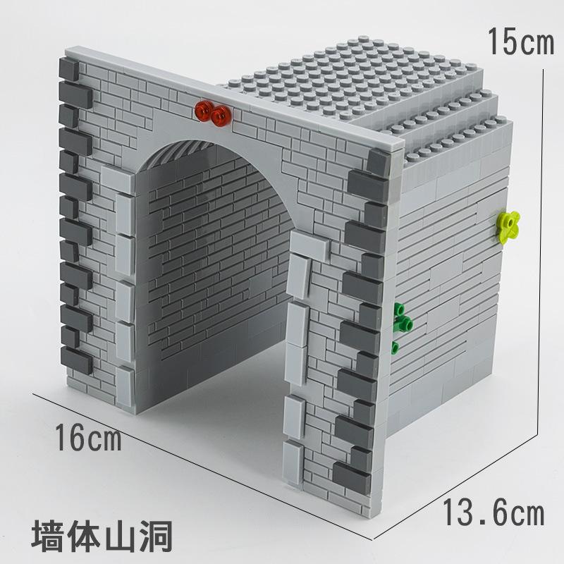 Железнодорожная платформа Железнодорожный переезд Диспетчерская вышка Мост Пещера Двойной путь Подъем и спуск Аксессуары Сборка Строительный блок
