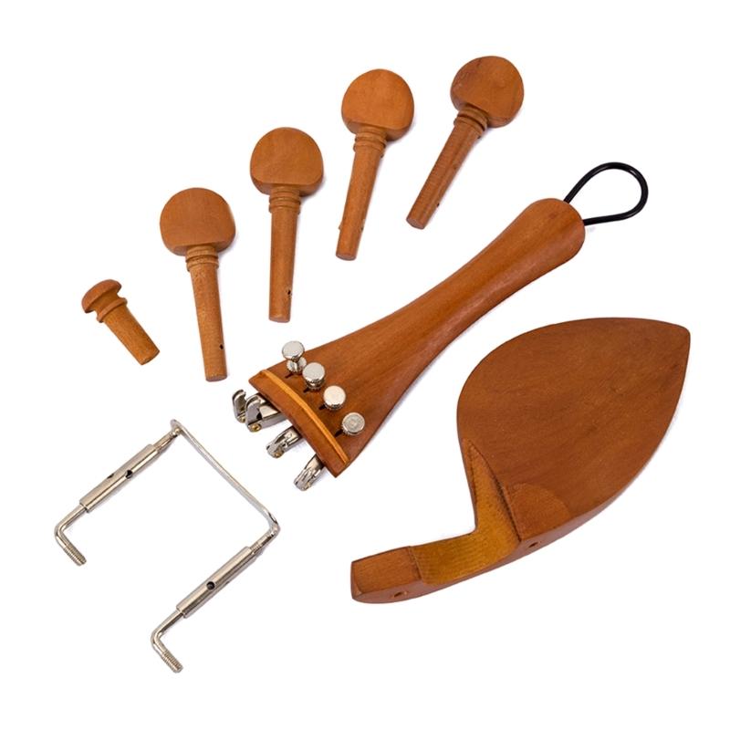 Подбородник Смычок Струнодержатель Колки Черный Подбородник для 4/4 Скрипки Замена