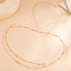 Minimalism Thin Bead Body Chain Teardrop Zircon Pendant Integrated Chest Waist Chain for Women Bikini Vacation Body Jewelry