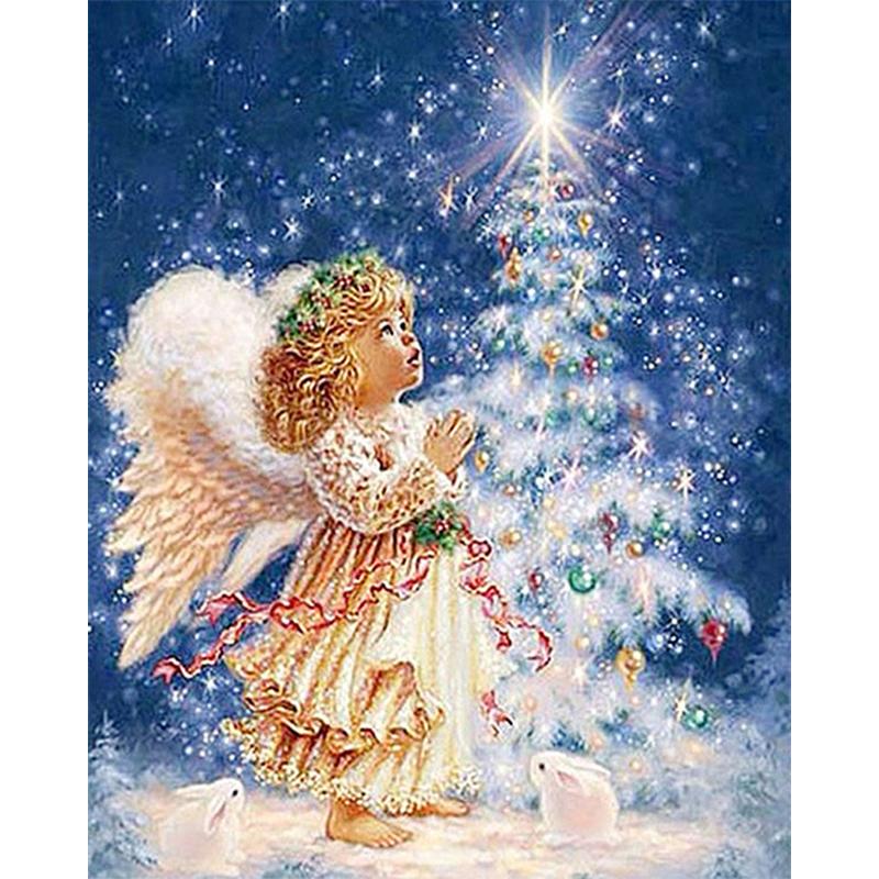 5D Diy Алмазная картина Зимний Санта-Клаус Набор для вышивки крестом Полная вышивка Мозаика Художественная картина со стразами Рождественский подарок
