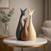 Керамические фигурки с матовой отделкой для домашнего декора Lucky Deer Family - (Набор из 3 шт., матовый коричневый)