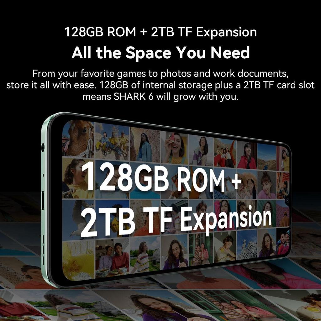 Blackview SHARK 6 5G 6,88 дюйма NFC Android 15 5G 8+16 ГБ/128 ГБ 120 Гц Смартфон