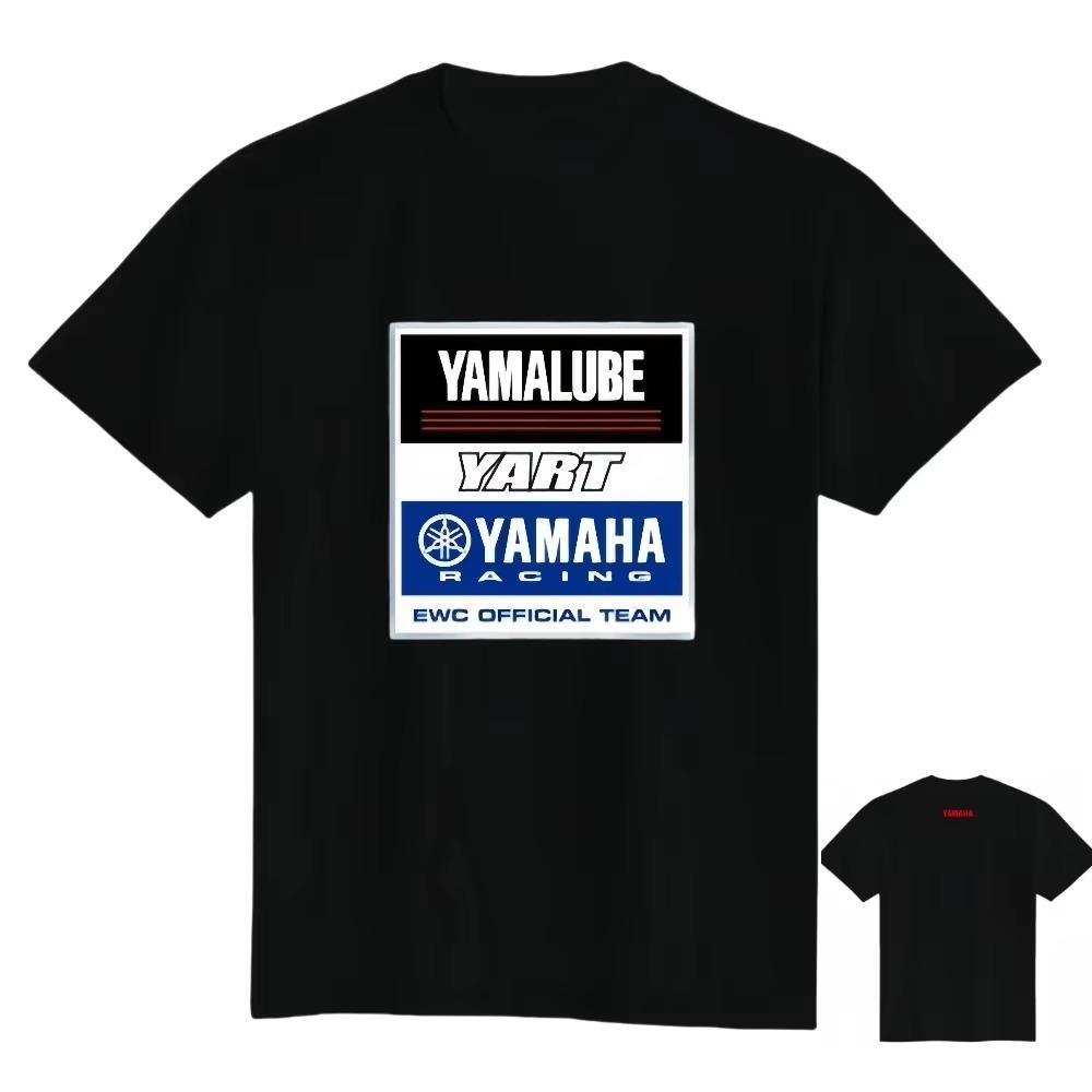 Больше Новых 2025 Лето Yamaha Автомобиль Мотоцикл Гоночный Локомотив Мужская Футболка Принт Локомотив Свободный Круглый Вырез K2Y Короткий Рукав