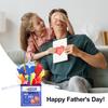 Pop Up Father's Day Card for Dad Grandpa Best Dad Award Greeting Gift Card from Son Daughter Wife 3D Happy Father's Day Greeting Card with Envelope