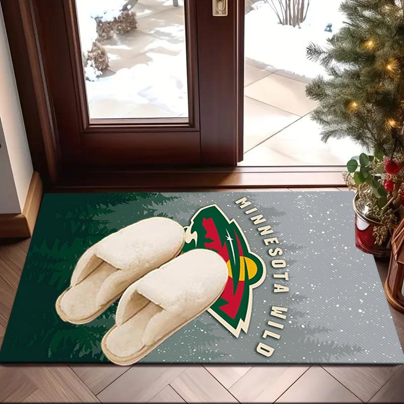 Коврик для пола хоккейной команды Minnesota Wild, подходит для помещений и улицы, коврики для кухонь, домов, офисов, гостиных, домашнего декора, рождественский подарок