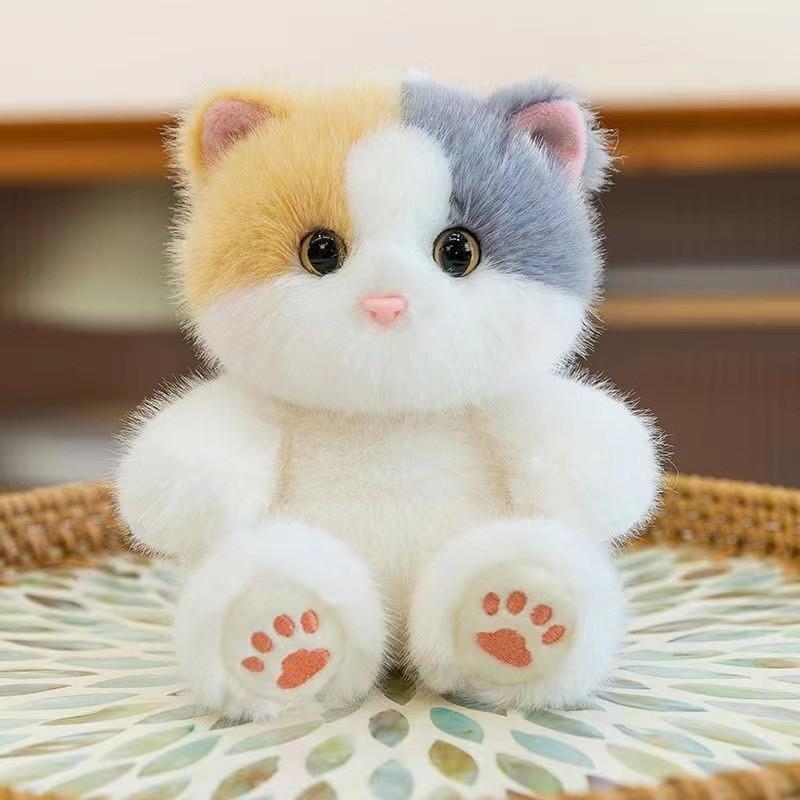 Плюшевая игрушка сиамской кошки с наполнителем из полипропиленового хлопка для подарка и коллекции