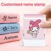 Персонализированная печать с именем Cinnamoroll - Водонепроницаемая, устойчивая к выцветанию чернильная печать для канцелярии, Подарок на день рождения, Школьный сезон, Милая и стильная