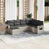 VidaXL Garden Lounge Set with Cushions 7 Pcs, Patio Sofas, Patio Furniture Set, Outdoor Furniture, Grey 3220501