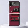 Япония JDM Спорткары Комикс Ударопрочный Жесткий Чехол Для Samsung Galaxy Z Flip 4 3 5G Чехол для телефона Z Flip3 Flip4 Черный Fundas Матовый S