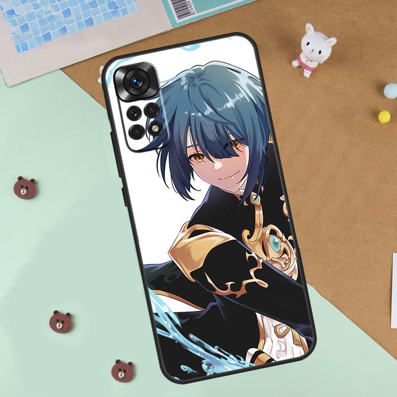 Чехол Genshin Impact Син Цю для Xiaomi Redmi Note 13 14 9 10 11 12 Pro 10S 11S 12S Чехол для Redmi 13C 10C 12C 14C