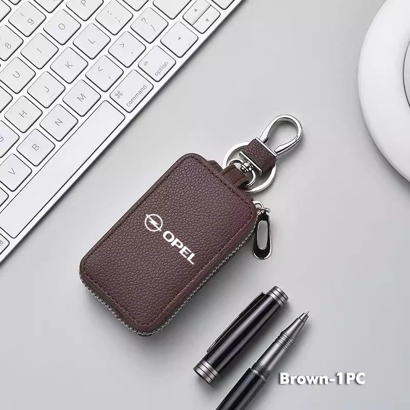 Кожаный кошелек для ключей с логотипом автомобиля Сумка для хранения ключей на молнии Чехол для ключей Аксессуары Для Opel Insignia Astra G J F K Vectra C H Corsa C B D