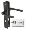 Gate Handle Long Plate Nati 72mm Black Key