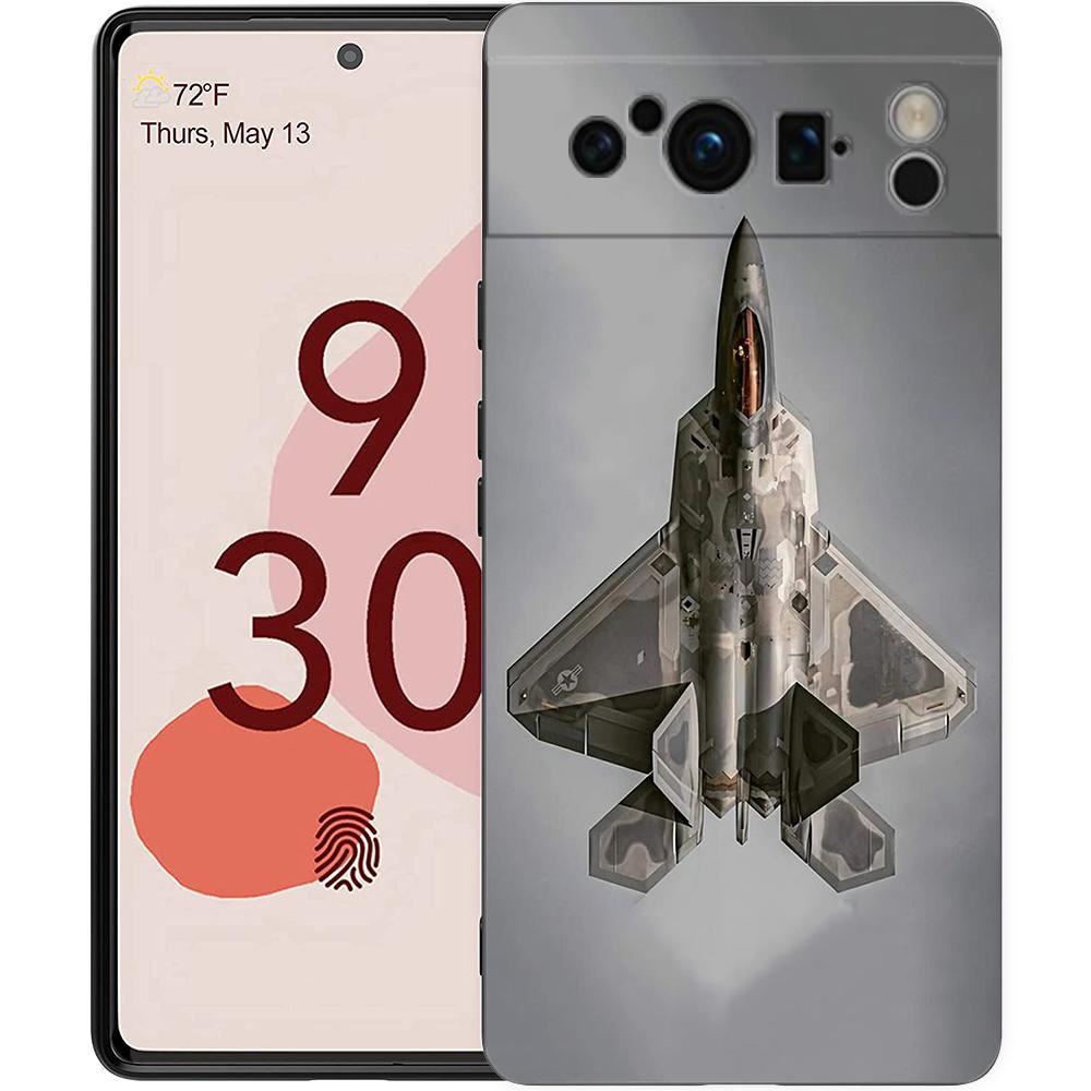 Чехол для телефона с истребителями для Google Pixel 8 7 6 Pro 8A 6A 7A 5G Мягкий силиконовый Ударопрочный ТПУ Черный чехол Fundas