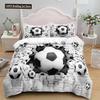 Football Duvet Cover Set 3D Soccer Printed Boys Teens Bedding Set Sports Theme Double Queen King Size 23pcs Comforter Cover