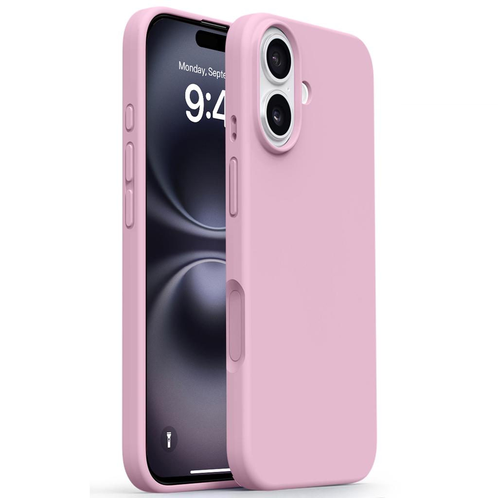 Чехол для iPhone 16 с мягкой подкладкой из микрофибры, жидкий силикон+ПК, чехол для телефона