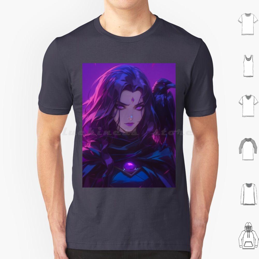 Raven3 T Shirt Men Women Kids 6xl Raven Infinite Aspire Go Titans Aesthetic Synthwave Raven Goth Cartoon Superhero Teen Tt