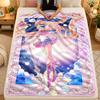 Flannel BlanketSailor Moon Warm Soft Throw Blanket for Indoor Sofa Bed Living Room Use