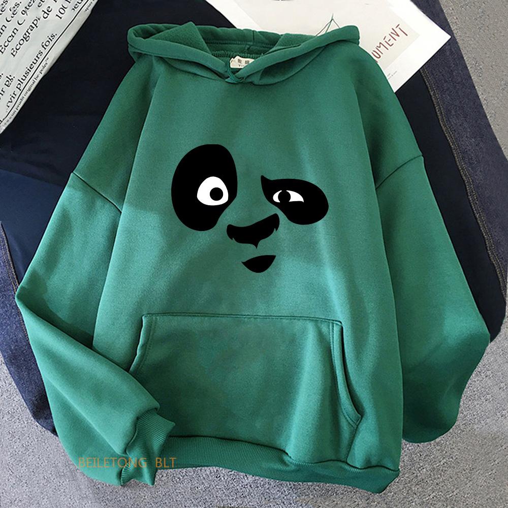 Толстовка с капюшоном Panda KungFu Panda с рисунком из мультфильма Moletom Winter Kawaii с длинным рукавом Повседневная толстовка с капюшоном унисекс большого размера