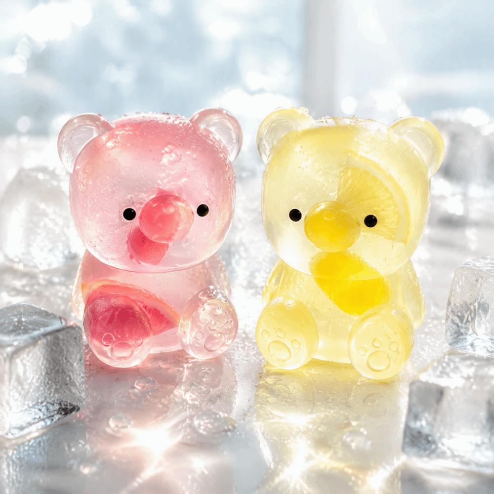 Colorful Bear Fidget Toy Polar Light Slow Rising Toy Little Bear Squeeze Toy Kids Gifts
