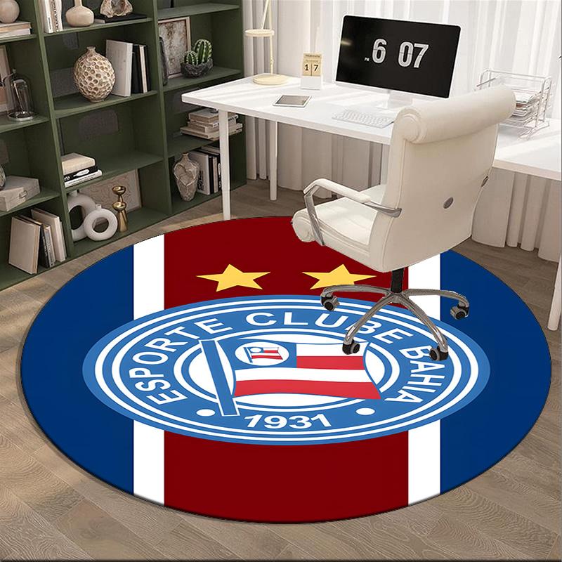1PC round rug Esporte Clube Printed Round Area Rug ,Rug For Home Office, Round Chair Rug, Decorative Carpet Fan gifts Christmas gift