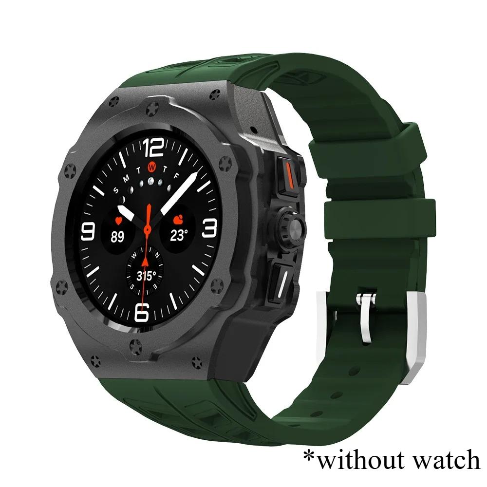 Роскошный комплект для модификации Samsung Galaxy Watch 8 Ultra 2025, карбоновый корпус, резиновый ремешок для Galaxy Watch 7 Ultra 47 мм, аксессуар