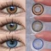 MillCreek 2pcs Color Contact Lenses 0 Degree Green 1 Year Use Natural and Comfortable Contact Lenses