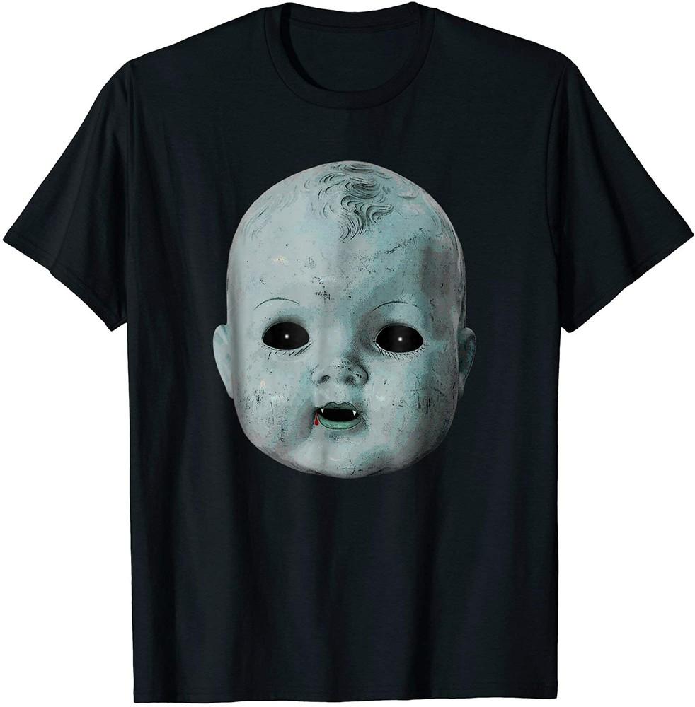 Scary Doll Head Shirt Creepy Halloween Vampire Baby Costume S-5XL Unisex T-Shirt
