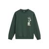 Li Ning Badfive Letter Round Neck Loose Sweatshirt Unisex Sweatshirt Dark-Green AWDTE05-2