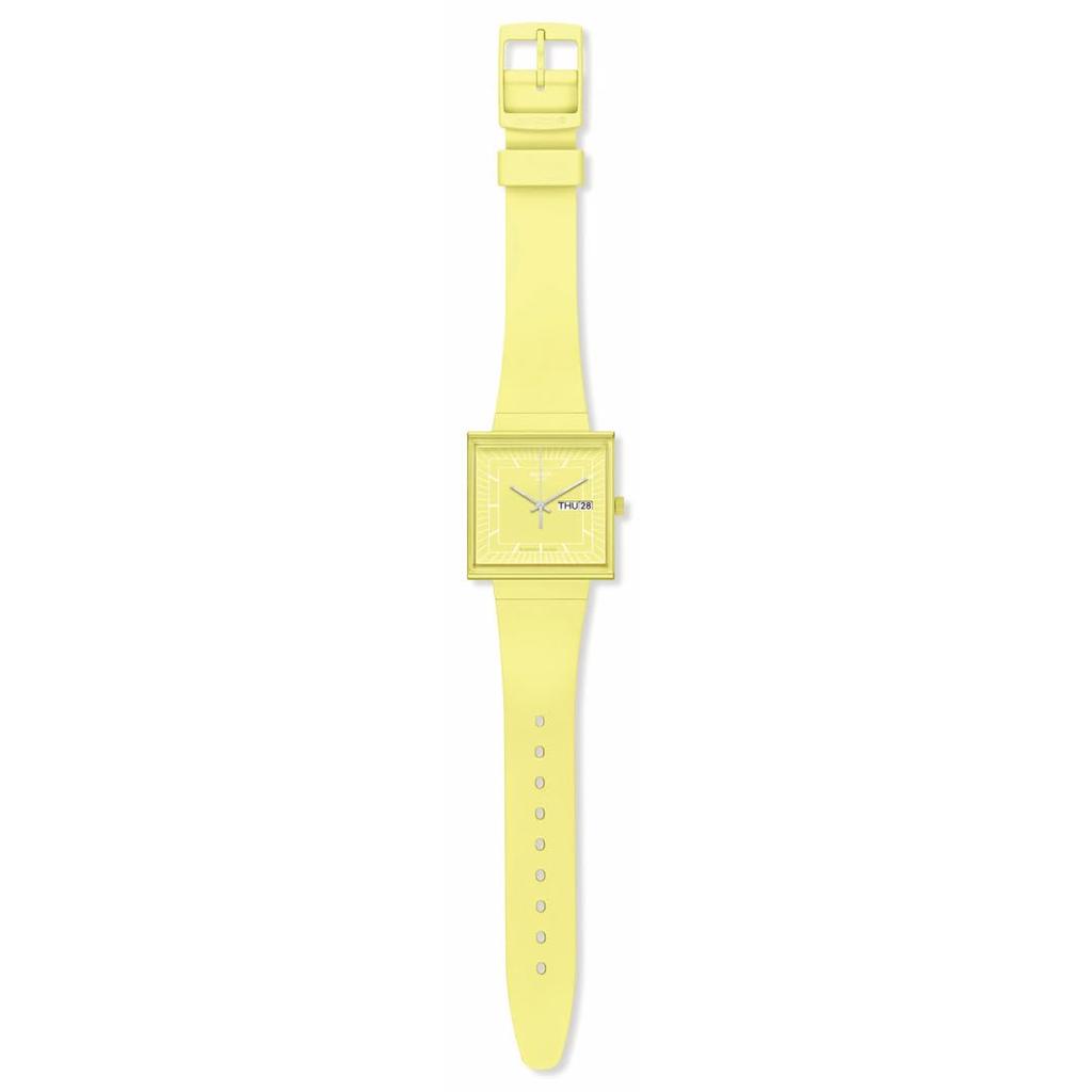 Swatch What SO34J700 Желтые часы Если...Лимон