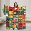 Merry Christmas Blanket  Soft Warm Plush Throw for Home Bed Travel Airplane  Festive Flannel Bedspread Decor