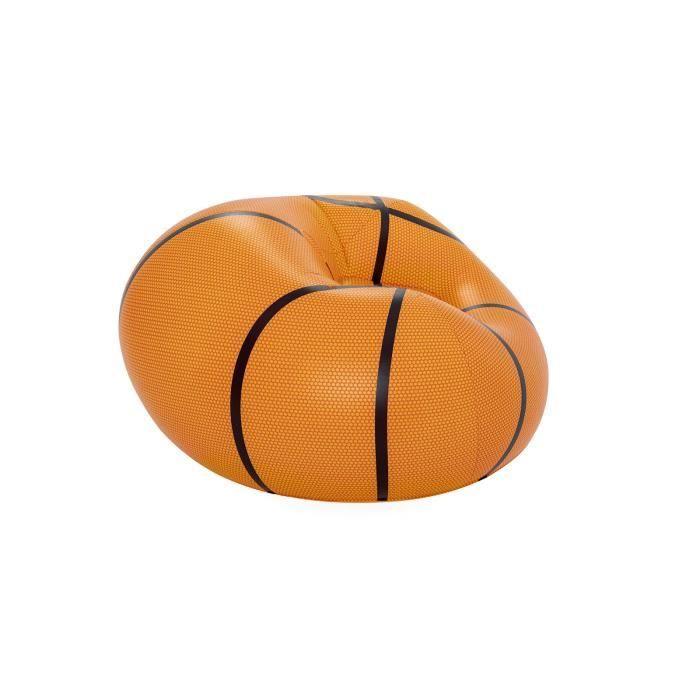 Fauteuil Gonflable - Bestway - Ballon De Basket - 114x112x66 Cm - PVC - Orange