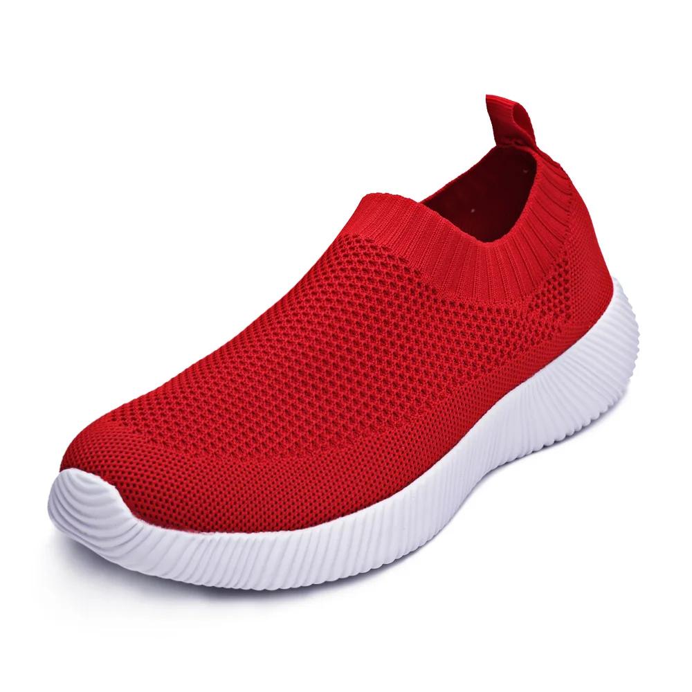 Fashion 2025 Spring Women Shoes Knitting Sock Sneakers Women Flat Shoes Casual Breathable Sneakers Flats Walking Shoes for Women