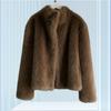 Winter new imitation fox fur coat coat light stand-up collar short age-reducing wool cotton-padded coat women