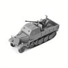 1:72 масштаба миниатюрная полугусеничная модель бронированной машины игрушки Второй мировой войны FLAK37 4D сборка автомобиля DIY комплект