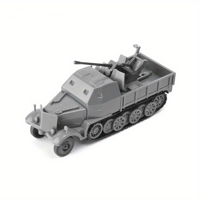 1:72 масштаба миниатюрная полугусеничная модель бронированной машины игрушки Второй мировой войны FLAK37 4D сборка автомобиля DIY комплект