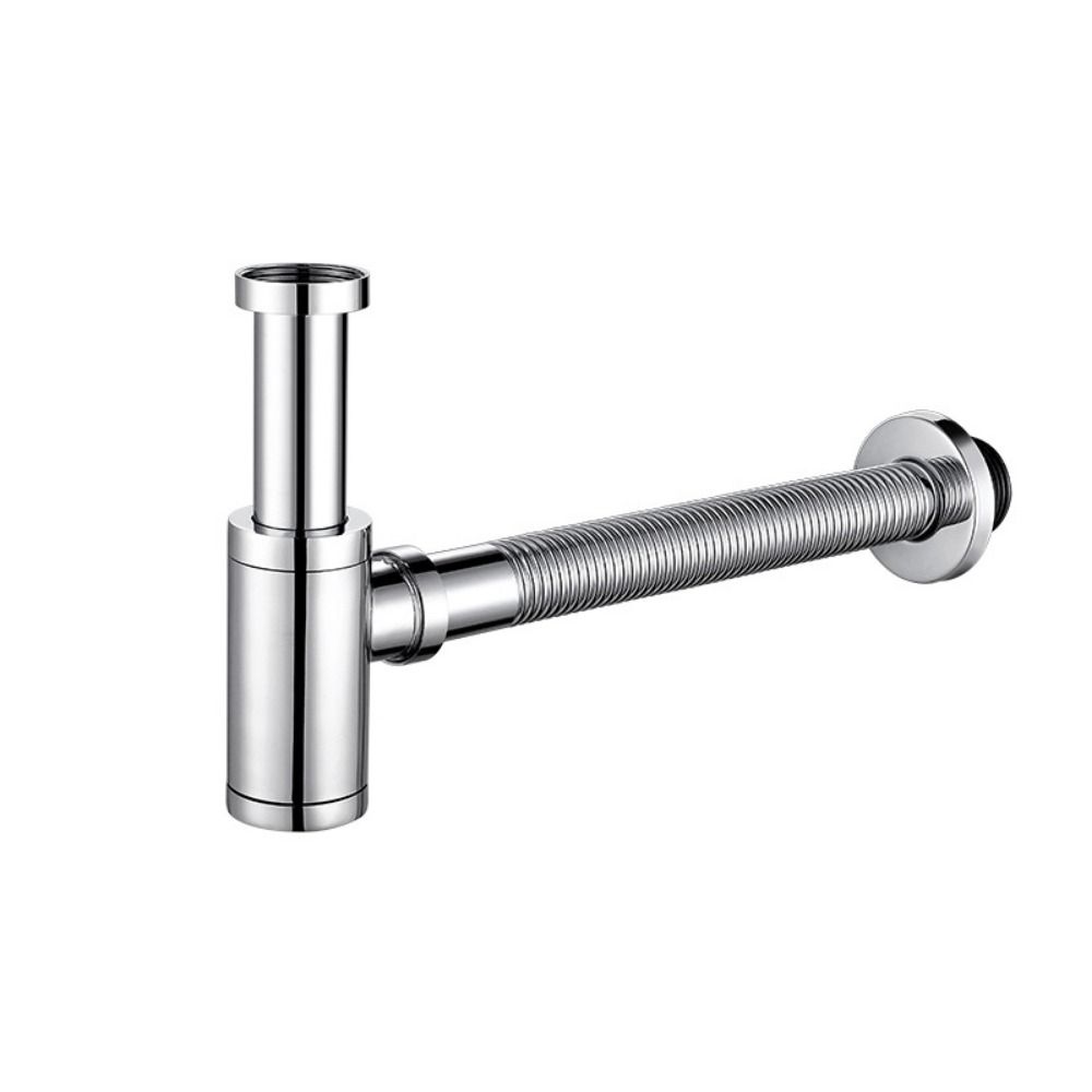 Всплывающая пробка для слива Круглый P-образный сифон Комплект сливной трубы Сифон Сливное отверстие Сантехническая труба Ванная комната