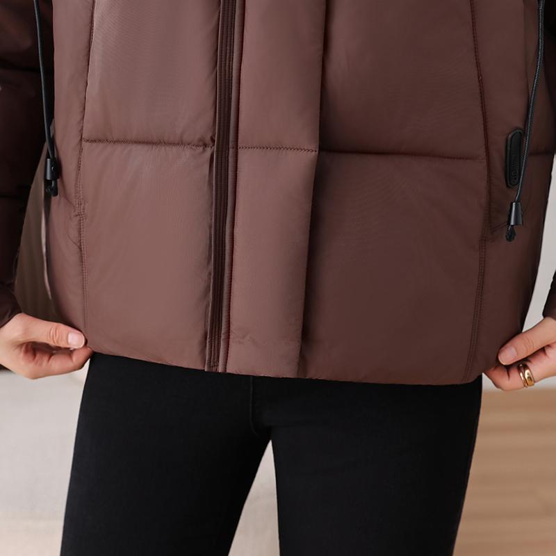 Fashion Woman Parkas Winter Short Coat Hooded Thick Warm Elegant Women's Jackets