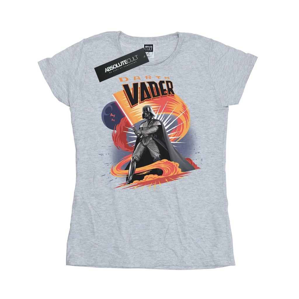 STAR WARS Womens/Ladies Darth Vader Swirling Fury Cotton T-Shirt