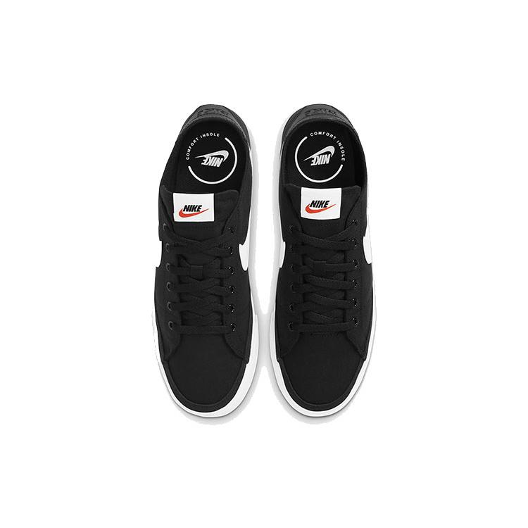 Nike Court Legacy Canvas 'Black White' (Unisex) Black / White Skateboard Shoes CW6539 002