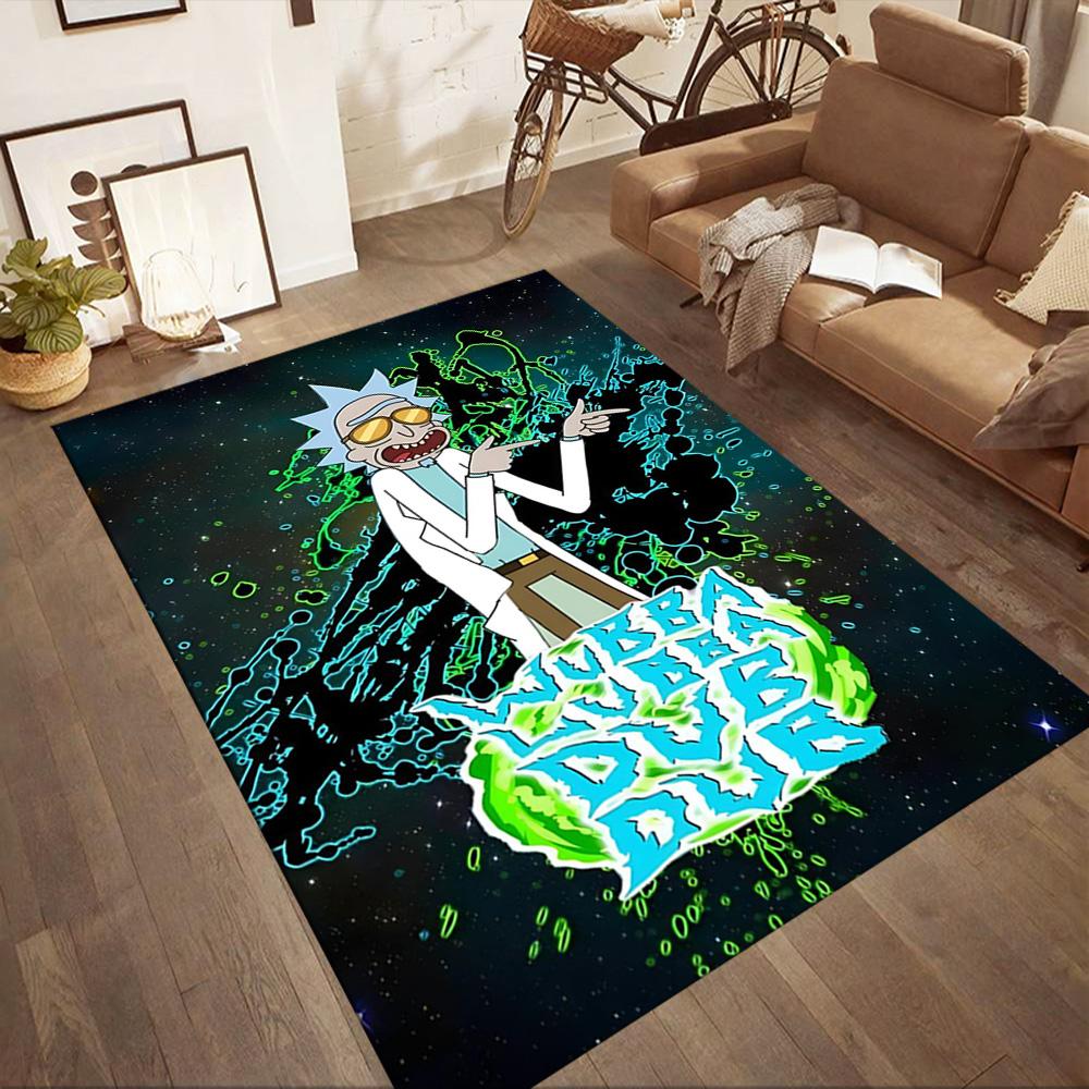 Rick And Morty Square rugs are a great choice for living rooms, bedrooms, home décor, and as gifts.
