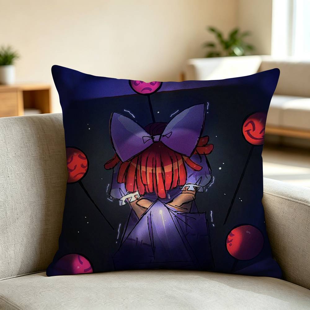 T-The Amazing Digital Circus R-Ragatha Square Double-Sided printed Pillow Case Bedroom Bedside Pillow Sofa Cushion Cover