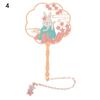 Chinese Style Koi Pendant Peacock Tassel Brass Bookmark Group Fan Shape Book Clip Pagination Mark