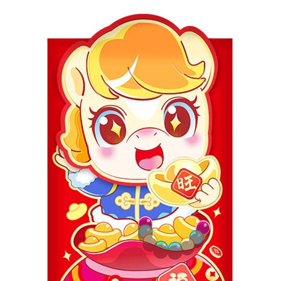 6 шт. красных конвертов год Лошади большого размера из утолщенной мелованной бумаги яркого цвета мешочки для счастливых денег новогодние подарки