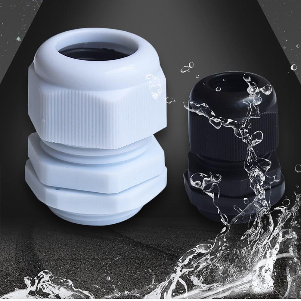 Waterproof Waterproof Joint Cable Gland White Black Cable Entry Nylon Connector Wire