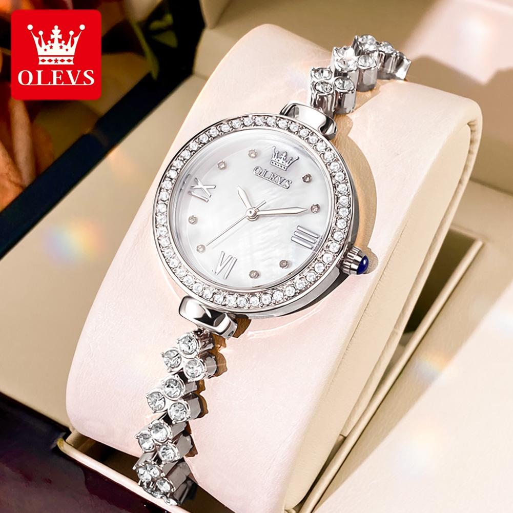 OLEVS 9903 Women Watchs Original Fashion Elegant Quartz Wristwatch Waterproof Luminous Bracelet Watch Band Diamond Bezel Reloj